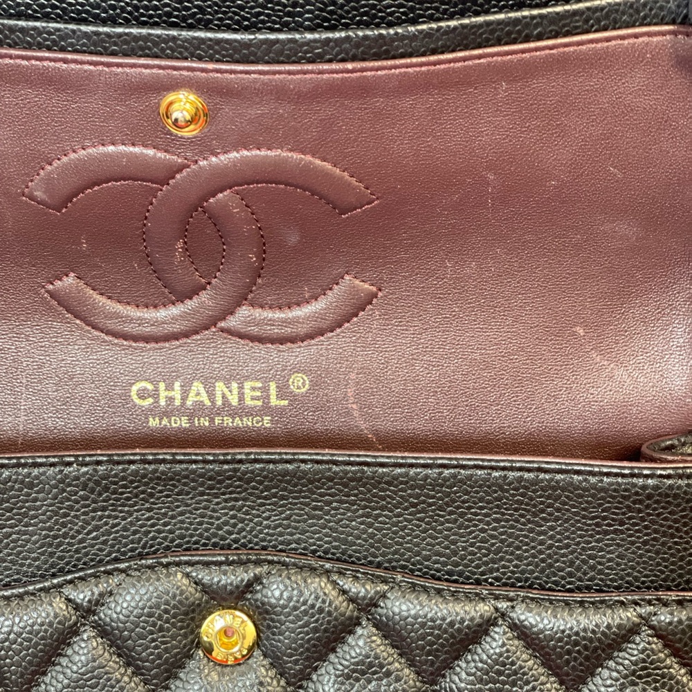 Chanel Black Quilted Caviar Medium Classic Double Flap Bag Gold Hardware, 2017 - Picture 14 of 14